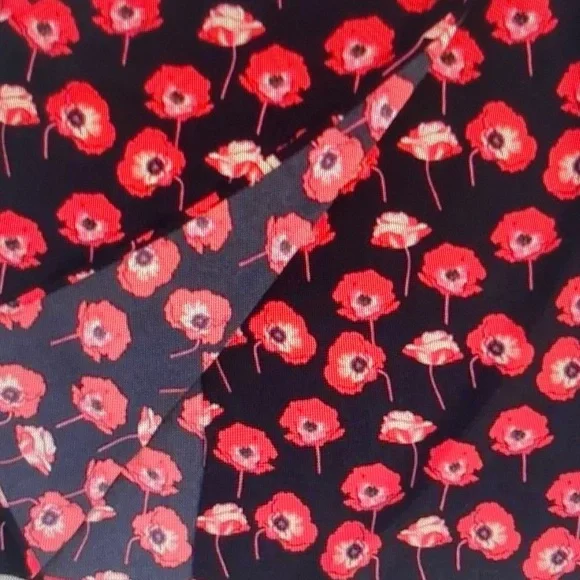 CAbi Black Tee with Red Poppy Print - Picture 3 of 5